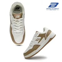 Bond Street Men's Beige Casual Sneakers, men's casual shoes — top view