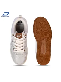 Bond Street Men’s Casual Sneakers in Beige, men's casual shoes — front and back view