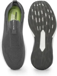 ETPU Men’s Walking Slip-On Shoes for Extra Comfort in Grey, men's sliders — front and back view