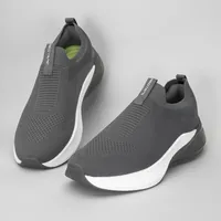 ETPU Men’s Walking Slip-On Shoes for Extra Comfort in Grey, men's sliders — angled front view