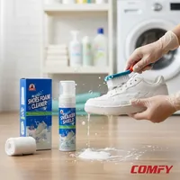Biki 3X Power Shoes Foam Cleaner, shoe care — packed and in use