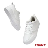 Bond Street Men’s Casual Sneakers in White, men's casual shoes — side profile view