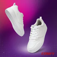 Bond Street Men’s Casual Sneakers in White, men's casual shoes — back view