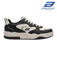 Bond Street Men's Black and White Casual Sneakers, men's casual shoes — outsole and tread detail