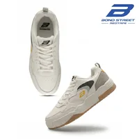 Bond Street Men's White Casual Sneakers, men's casual shoes — side profile view
