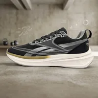 Reebok Light Float Running Shoes in White and Grey, men's casual shoes — front and back view
