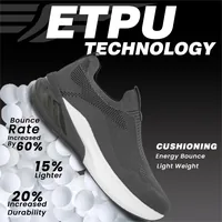 ETPU Men’s Walking Slip-On Shoes for Extra Comfort in Grey, men's sliders — side profile view