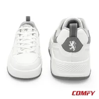 Red Tape Men’s Lifestyle Sneakers in White/Grey, men's casual shoes — back view