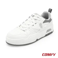 Red Tape Men’s Lifestyle Sneakers in White/Grey, men's casual shoes — angled front view