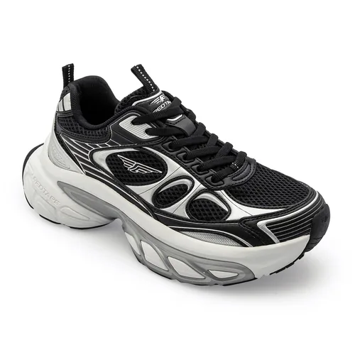 Red Tape Casual Shoes for Women in Black, women's casual shoes — angled front view