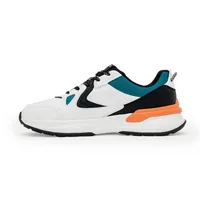Red Tape Casual Sneaker Shoes for Men in Orange/White, men's sneakers — front and back view