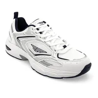 Red Tape Casual Shoes for Men for Everyday Style in Grey/Navy, men's lifestyle sneakers — angled front view